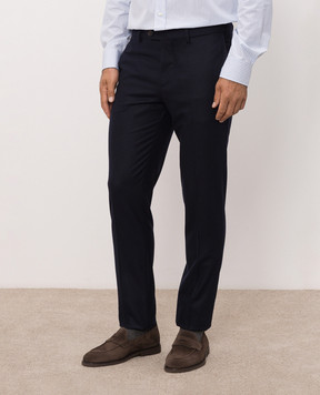 Brunello Cucinelli Blue wool pants M038PI1770