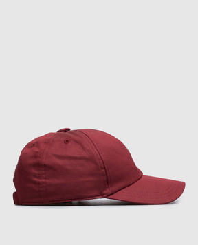 Stefano Ricci Burgundy linen and silk cap MCV510018ELK001S