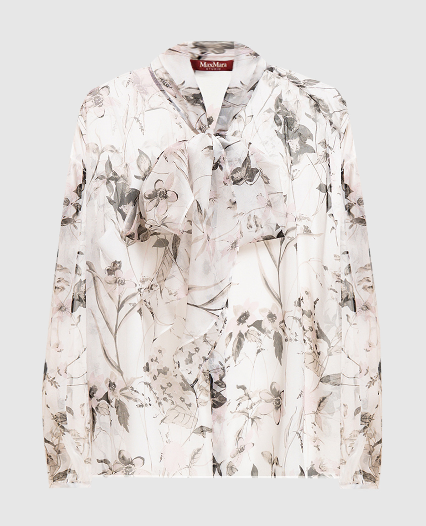 

MSTETERE white silk blouse with floral print Max Mara