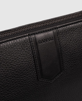 Canali Black leather clutch folder NA00261P326136