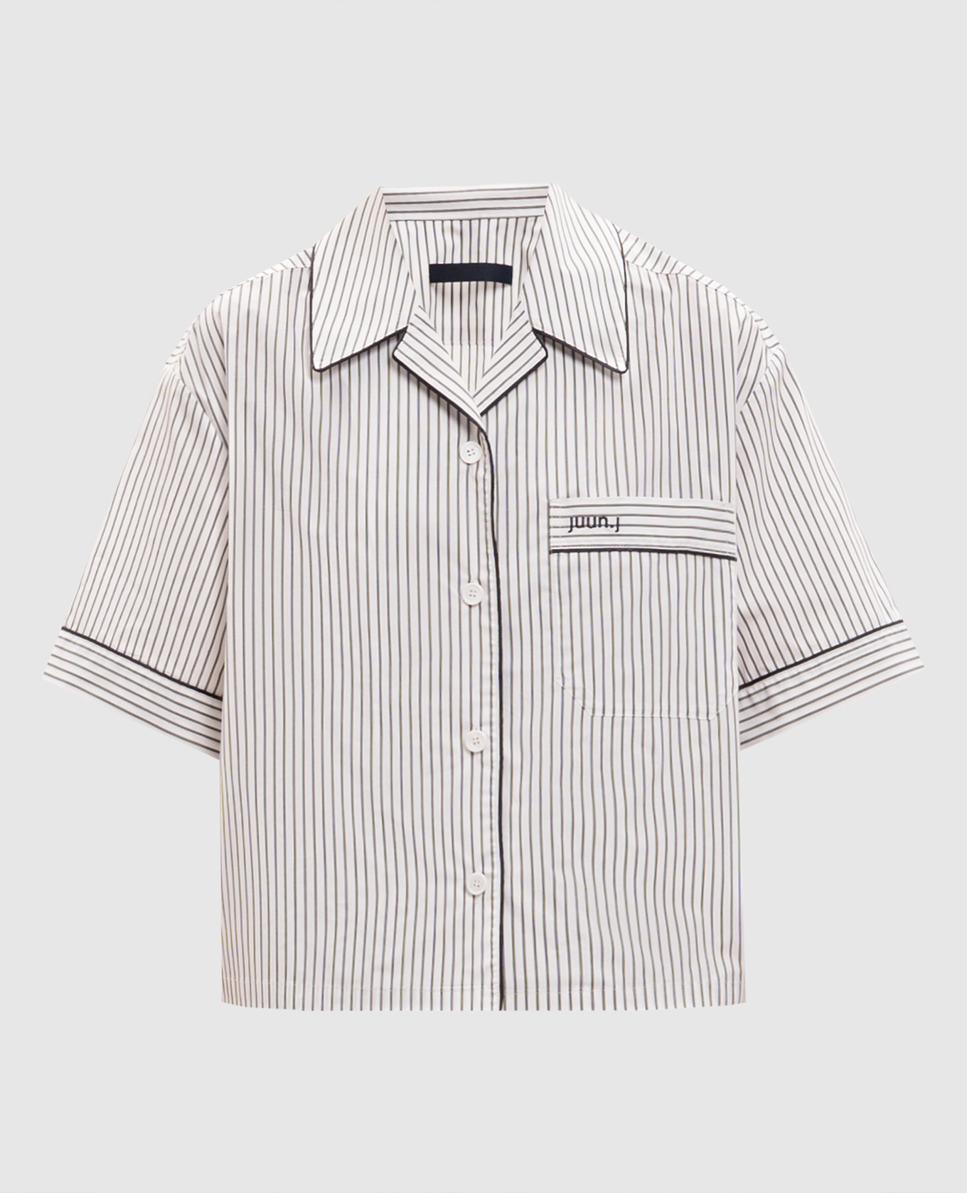 White striped shirt in pajama style