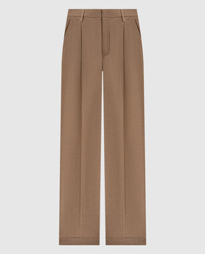 MooRER Brown OFILIA wool and cashmere pants OFILIAFSR