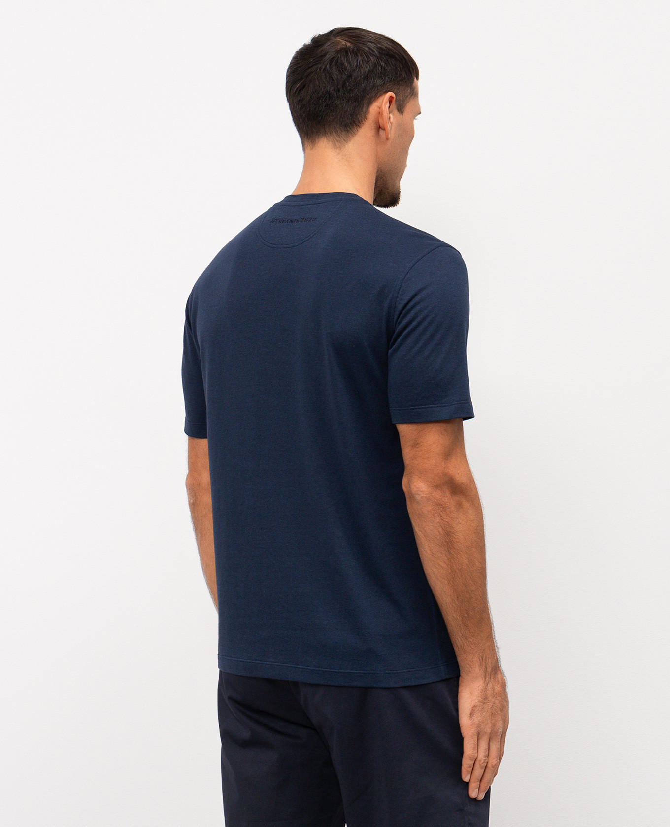 Blue T-shirt with logo Stefano Ricci 3