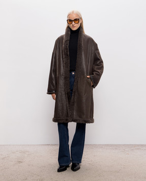 Tom Ford Brown sheepskin coat CPF719FUX164