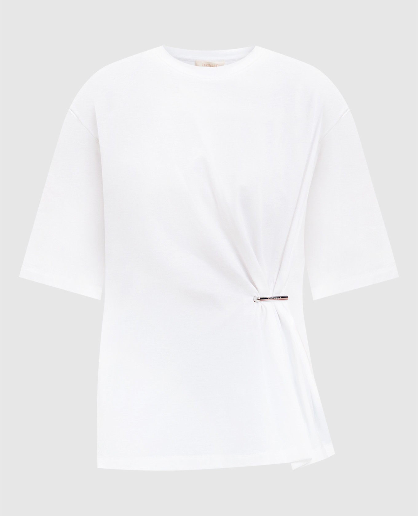 White t-shirt with drape