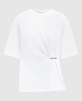 Twinset White t-shirt with drape 261TE2100