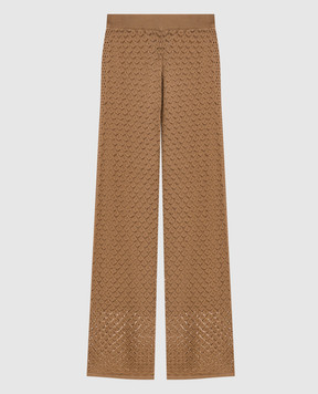 Twinset Brown openwork pants 261LL3ACC