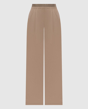 Peserico Beige pants with logo pattern A0460201979