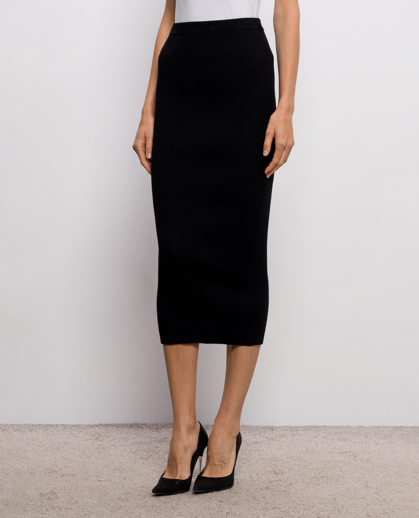 Black ribbed skirt Twinset 3