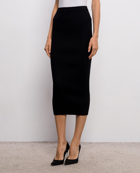 Twinset Black ribbed skirt 262AP3103