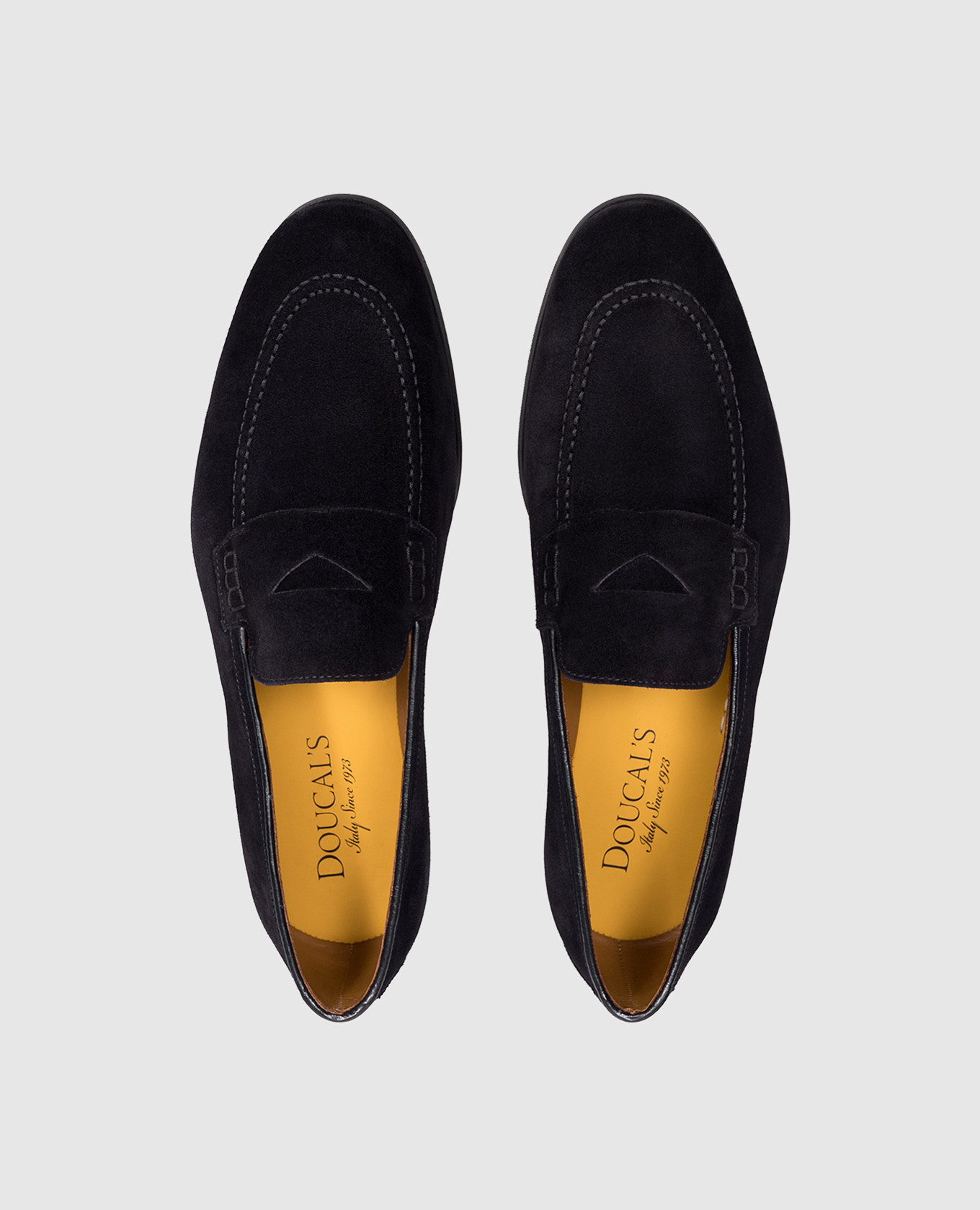 Navy blue suede loafers Doucal's 4