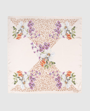 Twinset Beige scarf with branded print 261TA4220