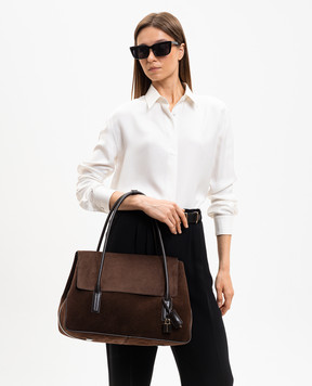 Tom Ford Brown suede bag ECLIPSE L1922LCL068P