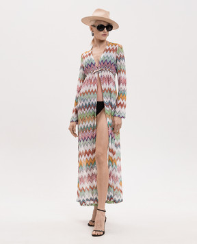 Missoni White cape with branded pattern MS26SQ0SBR014K