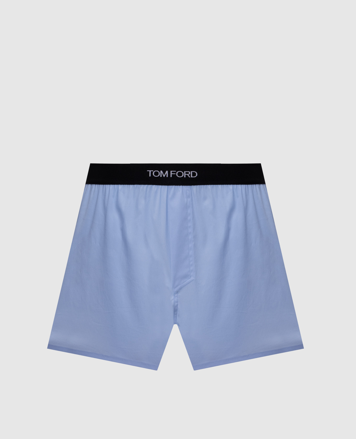 Blue boxer briefs with logo pattern