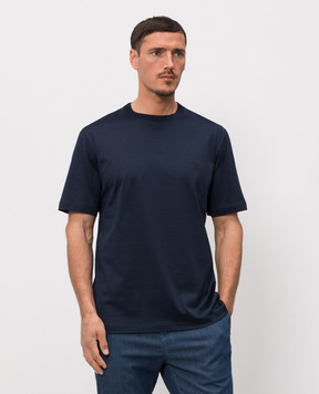 Castangia dal 1850 Blue T-shirt with embroidery DMTSDM51S26