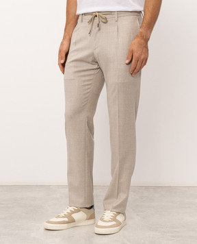Pini Parma Beige wool pants TRCOMOFLBEI