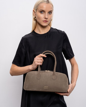 Loulou de Saison MAWI brown nubuck baguette bag MAWI