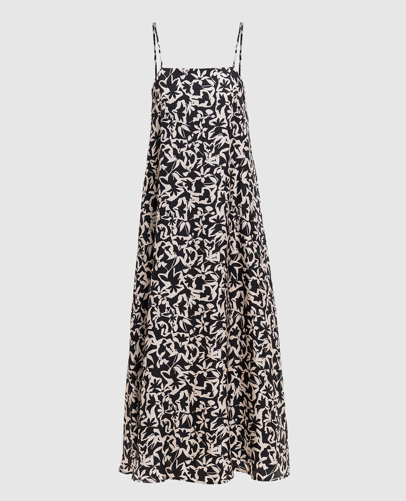 Black Melfi printed silk dress Asceno