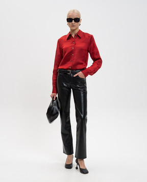 Khaite Auryn red shirt with silk 2412479