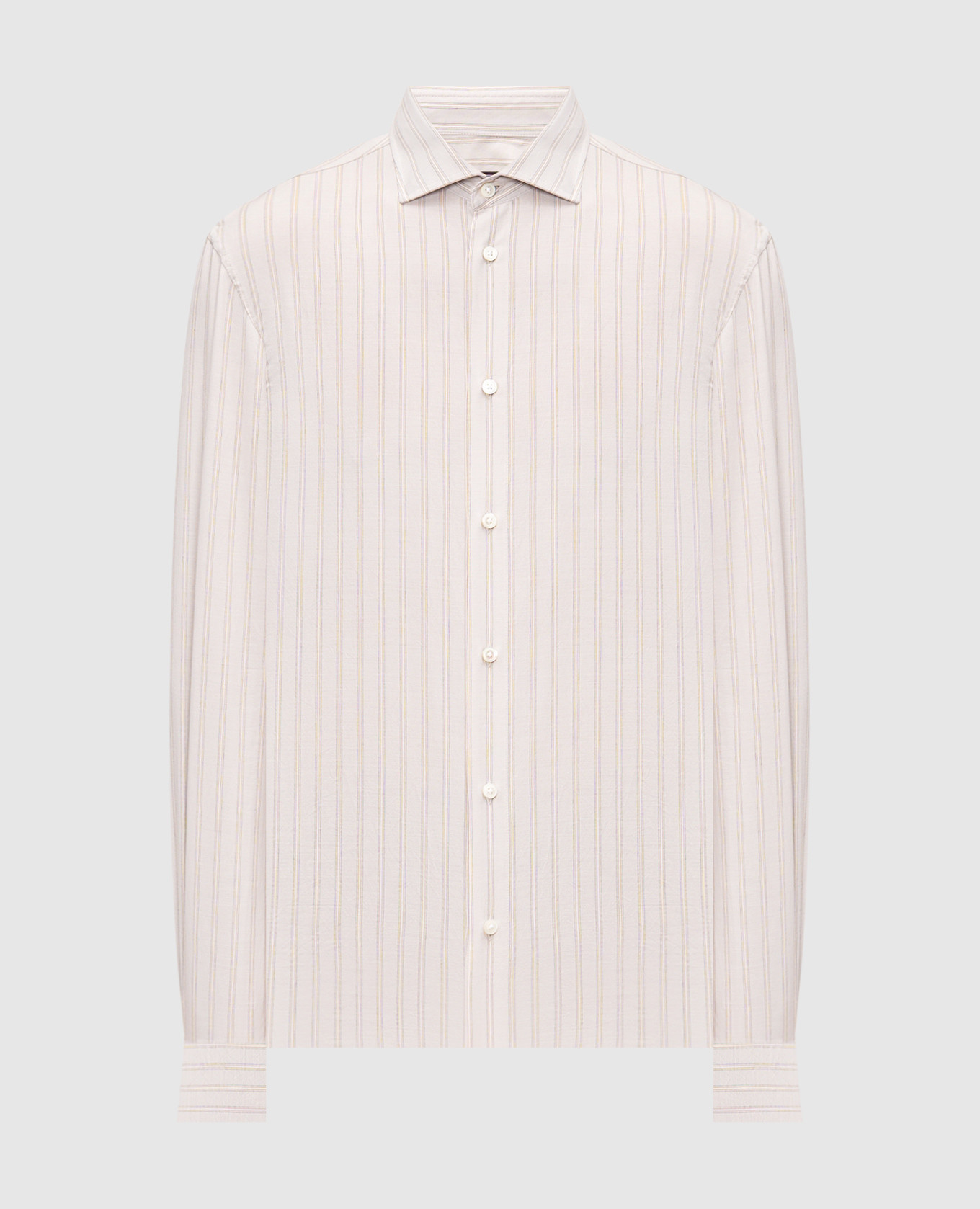 Beige striped shirt Peserico