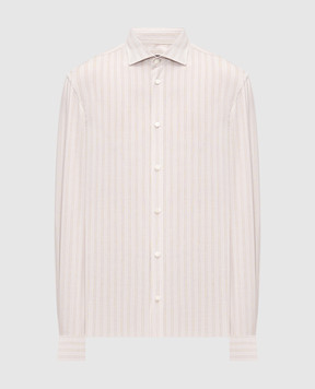 Peserico Beige striped shirt R56042L1RD00596