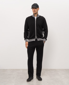 Bertolo Cashmere Black tracksuit with emblem 9020870019659020880019