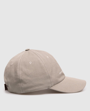 Brunello Cucinelli Khaki cap with logo embroidery M252D9850