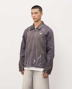 Misbhv Gray jacket with holes 260U133
