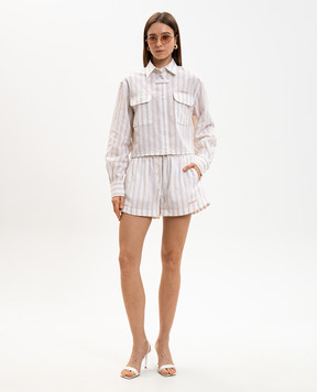 Off-White White striped cropped shirt 2GE02OS26FAB001