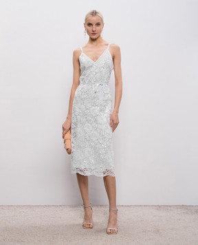 Twinset Green lace midi dress with sequins 261TP2630