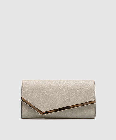 Emmie gouden glitter clutch