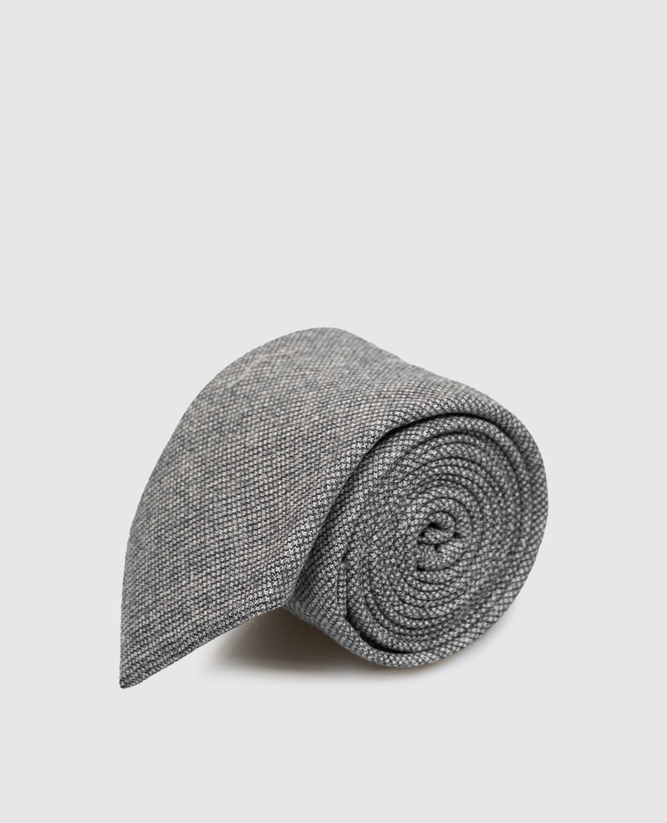 Gray wool tie with pattern