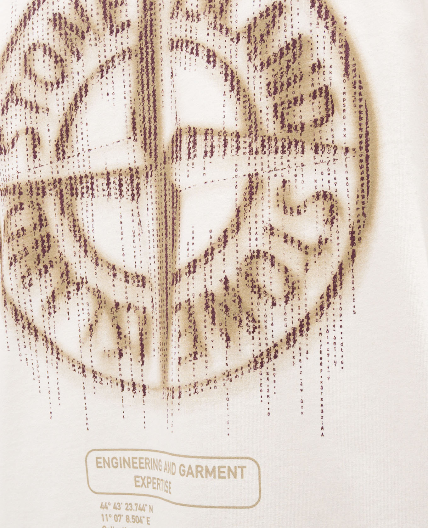 

White T-shirt with logo print Stone Island