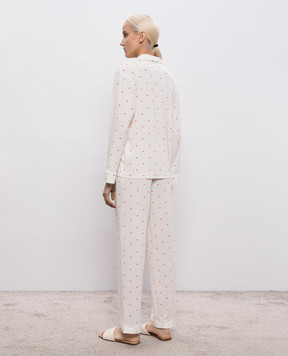 Dore & Rose White printed pajamas VALENTINETENCELPJSET