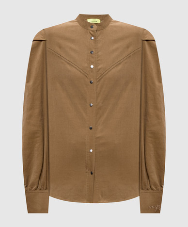 Brown velvet shirt
