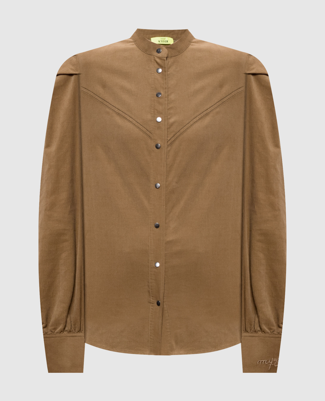 Chemise en velours marron