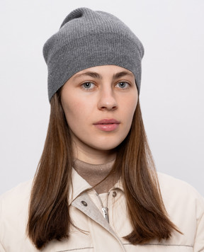 Peserico Gray hat with wool, silk and cashmere with lurex S36210F1209095