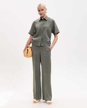 Peserico Green linen shirt S0649902647