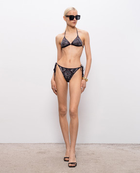 Venuja Black Texano swimsuit with crystals BI002A
