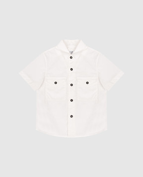 C.P. Company Children's white shirt with logo embroidery CUC00JLLC0448