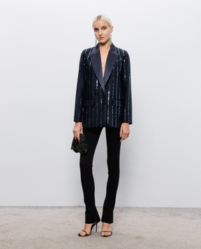 Peserico Blue jacket with sequins E01616DA3708