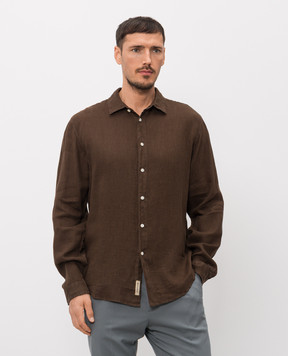 Woolrich Brown linen shirt CFWOSI2013MRUT5284