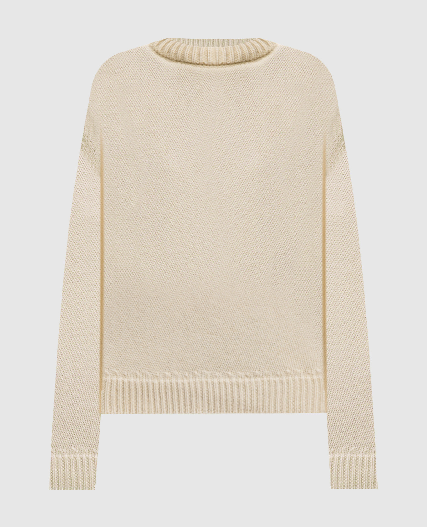 Yellow wool and cashmere sweater