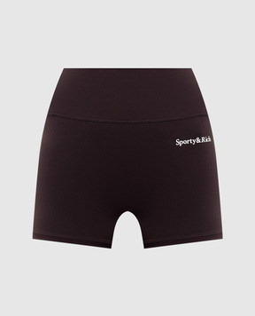 Sporty & Rich Brown Serif shorts SH058711300BR29