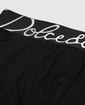 Dolce&Gabbana Black boxer briefs with logo pattern M4F34JONP20