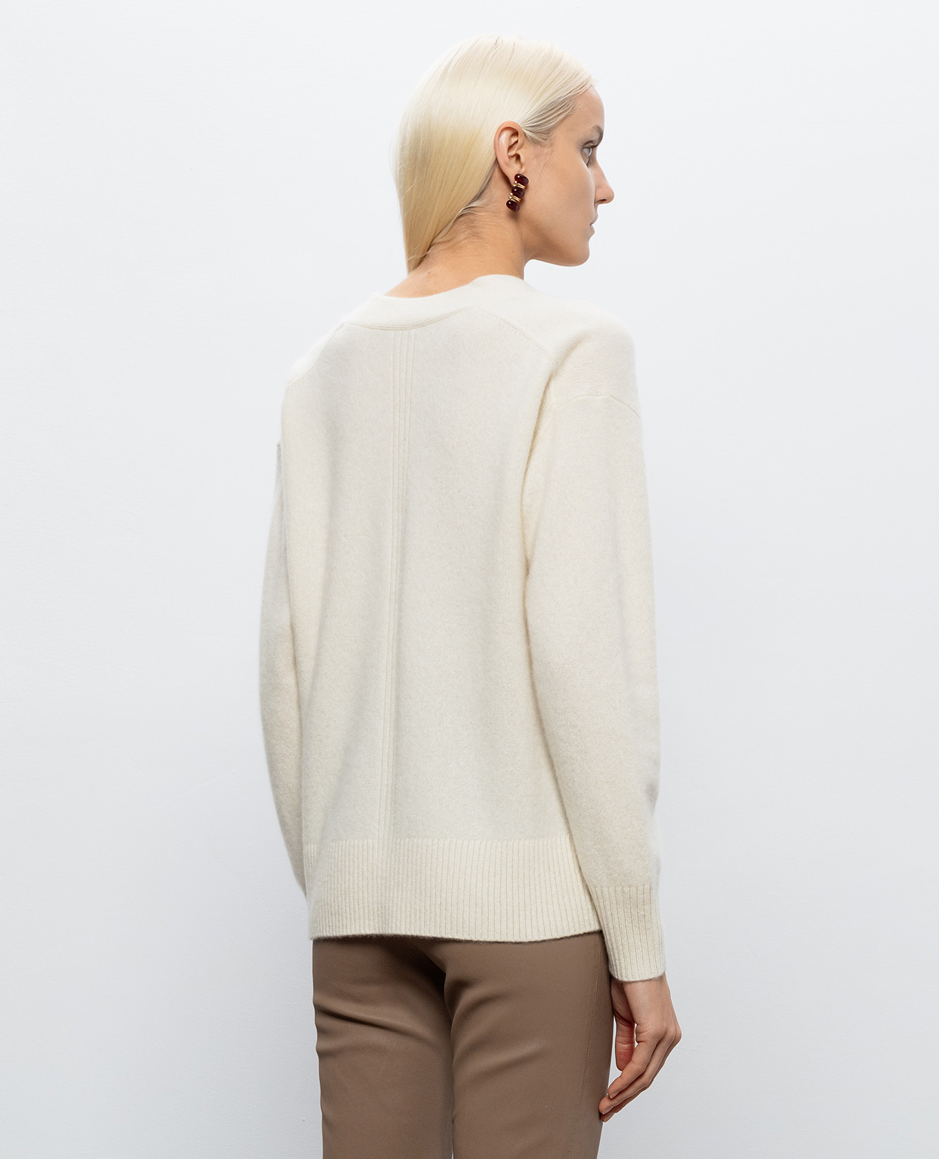 Beige cashmere cardigan Beata JOSEPH 4