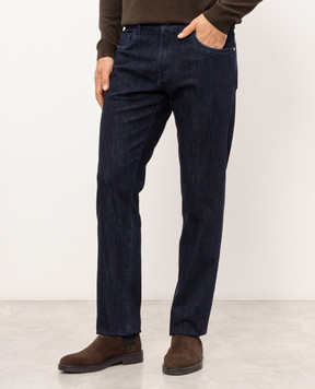 Scissor Scriptor Navy jeans with logo embroidery COSTANTINOT01460