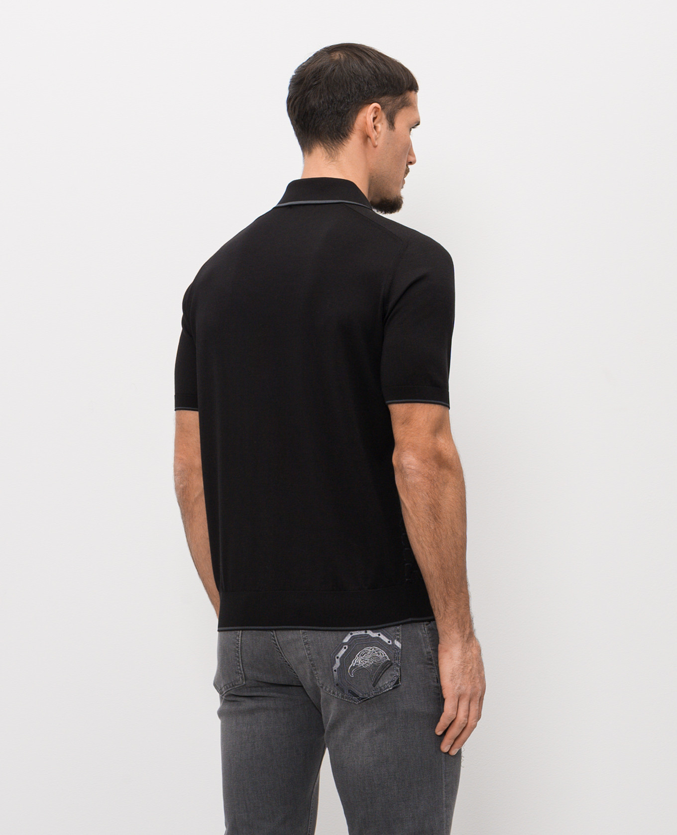 

Black cardigan with short sleeves Stefano Ricci