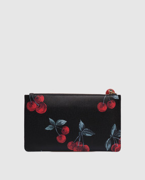 Twinset Black cherry print clutch 261TL8021